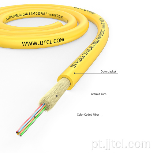 8f Mini Cabo de fibra óptica de distribuição 3,0 mm